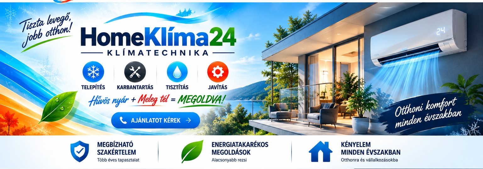 HomeKlíma24 klímatechnika – telepítés, karbantartás, tisztítás, javítás és ajánlatkérés